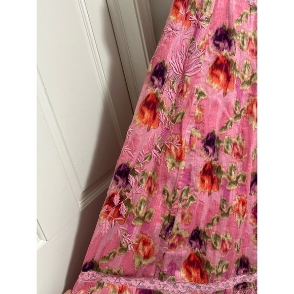 loveshackfancy Mariata Floral Lace Trim Maxi Dress Size 6 - Picture 10 of 13